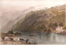 FERRY OVER THE ORONTES, Syrie, moyen-orient, gravure, stich