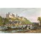 CHÂTEAU ET PONT DE PAU, France, gravure, stich, Frankreich, plat