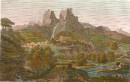 DELPHES ET LES DEUX ROCHES DU PARNASSE, Grèce, gravure, stich,