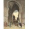 MOROCCO : FEZ vue prise sous une porte de la ville. engraving, p