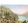 LAKE OF BRIENTZ WITH THE GIESBACH CASCADE, Canton Berne. Gravure
