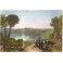 LAKE ALBANO, Italie, gravure ancienne, stich