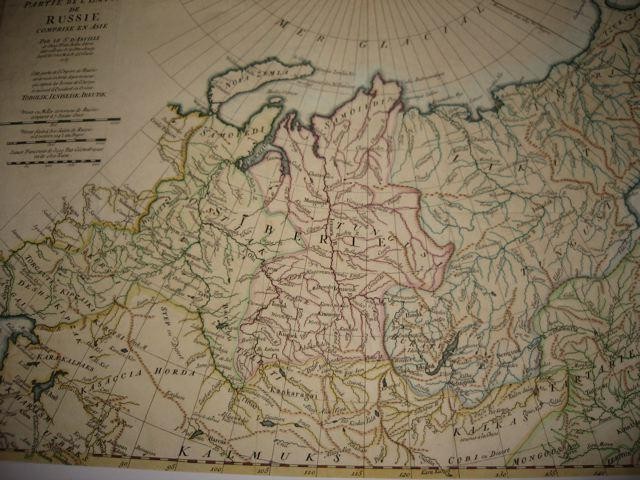 RUSSIE Asie Carte Du 18 me Si cle