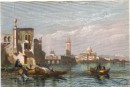 LE LIDO, Venise, Italy, italia, old print, engraving, plate