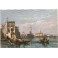 LE LIDO, Venise, Italie, gravure ancienne, stich