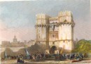 VALENCE, GATE OF THE SERRANO'S, espagne, gravure ancienne, stich