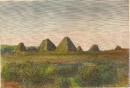 PYRAMIDES DE MÉROÉ, Egypt, old print, engraving, plate