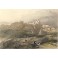 THE TOWN & CONVENT OF PIAZZA, Sicile, Italie, gravure ancienne,