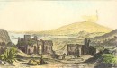 TAORMINE, Sicily, Italy, old print, engraving, plate