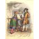 COSTUMES, CANTONS DE ZUG ET DE SCHWYTZ, Suisse, gravure ancienne