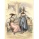 COSTUMES, CANTONS DE LUCERNE ET DE BERNE, Suisse, gravure ancien