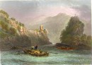 THE STRUDEL, Austria, Danube, osterreich, Donau, old print, engr