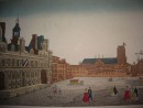 HÔTEL DE VILLE DE PARIS, France, see optics, 18th, old print, en