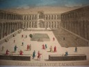 LE CARAVAN SERAY DE CACHAN, vue d'optique, 18ème siècle, france,