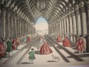 GALERIE ROYALE DE COPENHAGUE, vue d'optique, 18e siècle, gravure