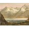 LAC BLEU, Pyrénées, France, Francia, Frankreich, engraving, plat