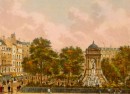 SQUARE DES INNOCENTS, Paris, France, Frankreich, Francia, gravur