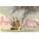 UNE TROMBE, Marine, bateaux, tempête, vaisseau, gravure ancienne
