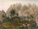 MONT SERBAL, VU DE L'OUADY FEIRAN, Egypt, Sinaï, old print, engr