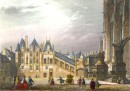 ANCIENNE COUR DES COMPTES, Francia, Parigi, old print, engraving