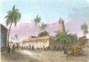 PAGODE À PONDICHERY, India, old print, engraving, plates