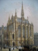 LA SAINTE CHAPELLE, Francia, parigi, lithography, plates, print,