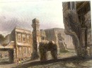 RUINES D'ELLORA, Inde, gravures anciennes, stich,