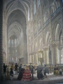 INTÉRIEUR DE NOTRE-DAME, France, parigi, lithography, engraving,