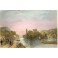 LYONS, Isle Sainte Barbe on the Saône, francia, print, engraving