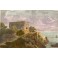 PLATON SUR LE CAP SUNIUM, Grèce, philosophe, gravures anciennes,