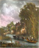 THE VALLEY FARM, Constable, angleterre, gravures anciennes, esta