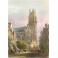 BRUGES, THE CATHEDRAL, Belgique, gravures anciennes, estampes, s