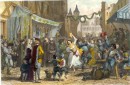 UNE FÊTE PUBLIQUE SOUS PHILIPPE-AUGUSTE, France, Francia, Paris,