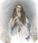 OPHELIE, engraving, plate, print, woman, shakspeare,