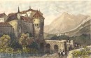 SOHENNA, Austria, tirol, Osterreich, Meran, schenna, engraving,