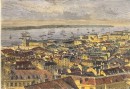 LISBONNE, Lisboa, Lissabon, Lisbon, engraving, plate, print