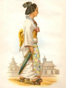 FEMME DE YOKOHAMA, Kostume, Japan, engraving, plate, print