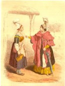 FERMIÈRE ET FILLE DE FERME (Basse-Normandie) : engraving, plate,