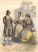 BURGOS, SALAMANQUE, SANTANDER : Espagne, costumes, gravures anci