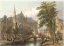 AMSTERDAM, NIEWKERQUE, gravure ancienne, estampe, Pays-bas, Holl