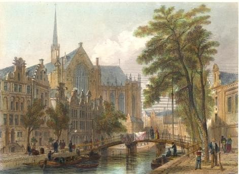 AMSTERDAM, NIEWKERQUE : engraving, print, plate, Holland, Nederl