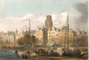 ROTTERDAM, LE KOLK : Hollande, pays-bas, gravure, estampe, stich