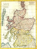 L'ECOSSE, carte du 18° siècle, carte, karte,gravure ancienne