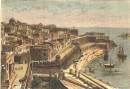 LA VALETTE : Ile de Malte, gravure ancienne, stich