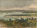 AUSTRALIE : VUE GÉNÉRALE DE SYDNEY, Gravure ancienne, estampe, s