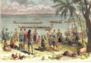 INDOCHINE : COURSES SUR LE MEKONG, Asie, gravure ancienne, estam