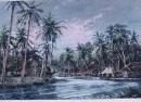 BORNEO HOLLANDAIS - vue prise sur la rivière amendait, à KENDANGAN