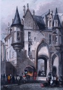 HÔTEL DE SENS, France, Paris, Parigi, gravures anciennes, estamp