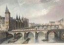 LE PONT AU CHANGE, Paris, France, Frankreich, old print, engravi