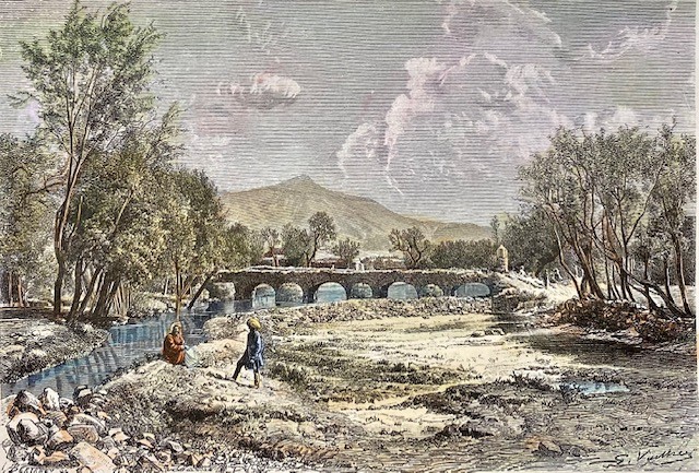 RIVIÈRE DE KABOUL - vue prise près de Cuzegao, valleée de Chardeh RIVIÈRE DE KABOUL - vue prise près de Cuzegao, valleée de Chardeh